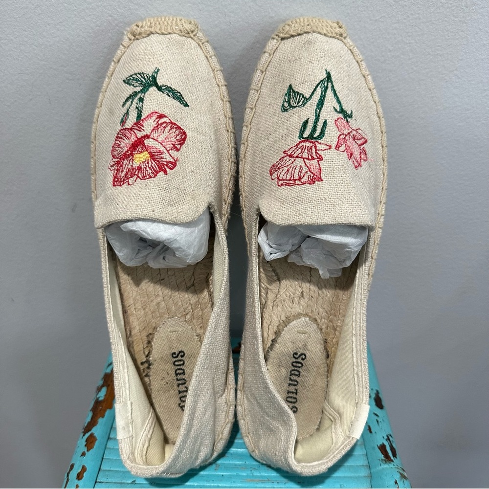 Soludos Floral Espadrilles Size 10 - Picture 6 of 10